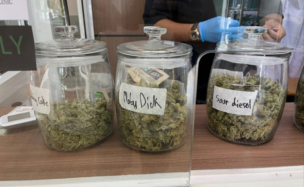 jars of cannabis at Greenhead