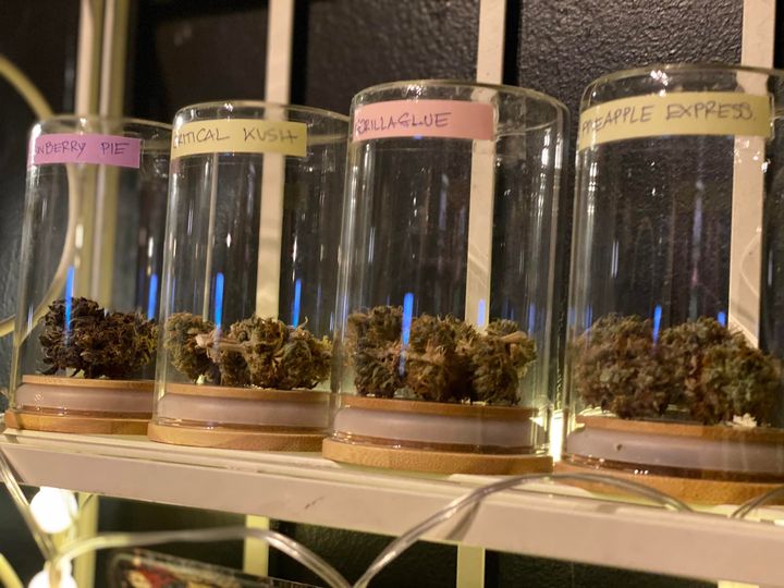 cannabis strains for sale in glass jars