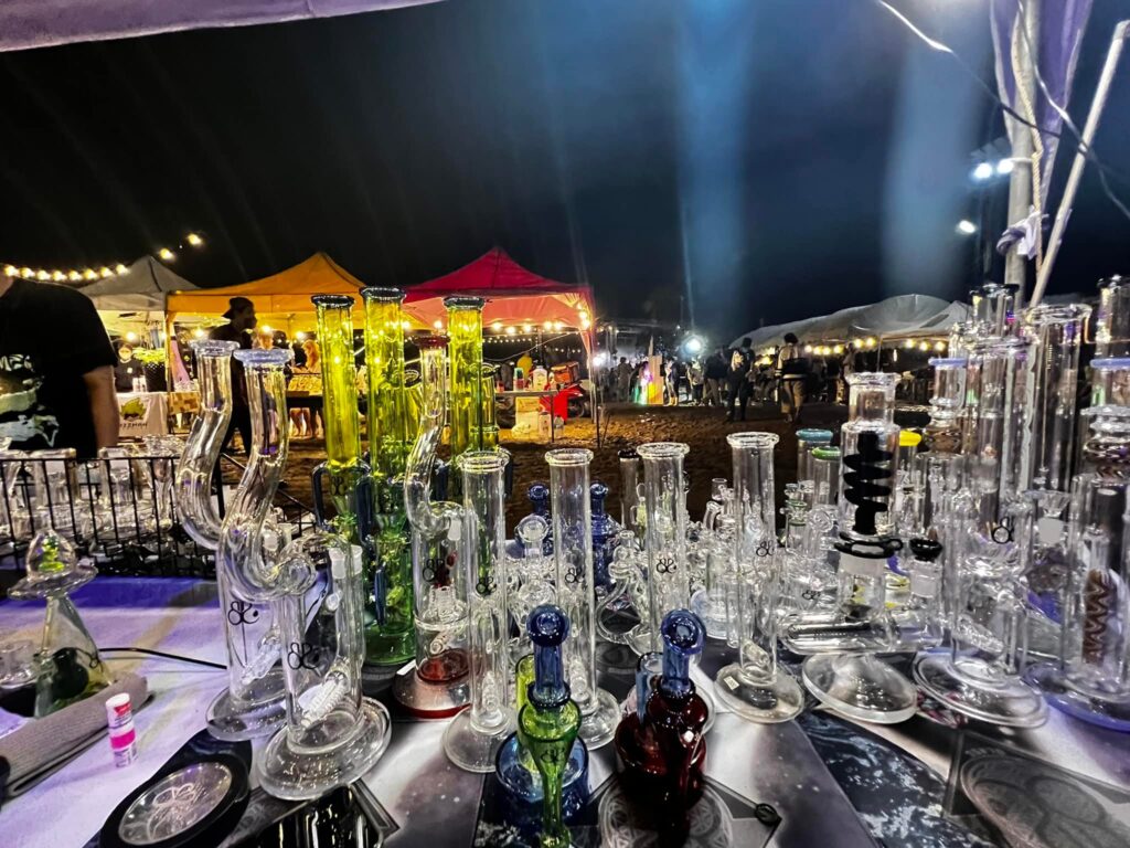 smoking bongs in Legalaew 420 festival