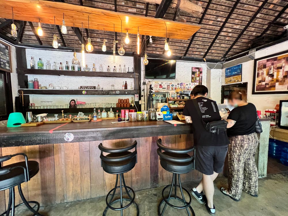 Bar and dispensary inside Deep Green Chiang Mai