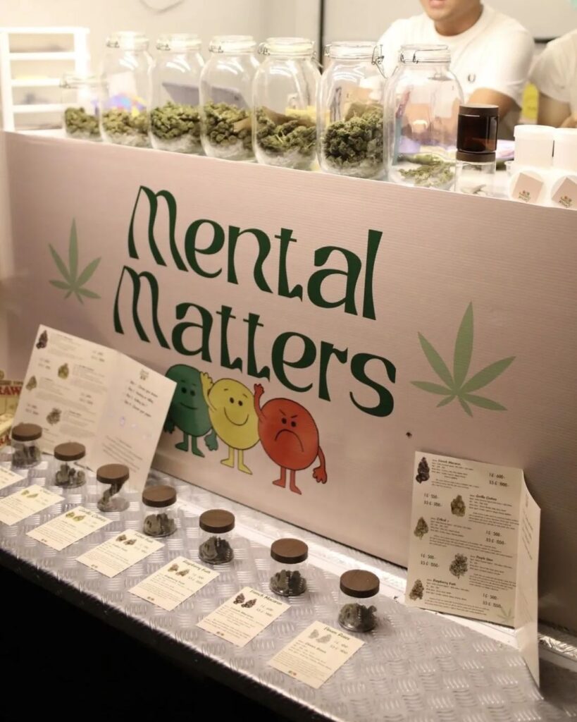 cannabis on display in cannabis truck