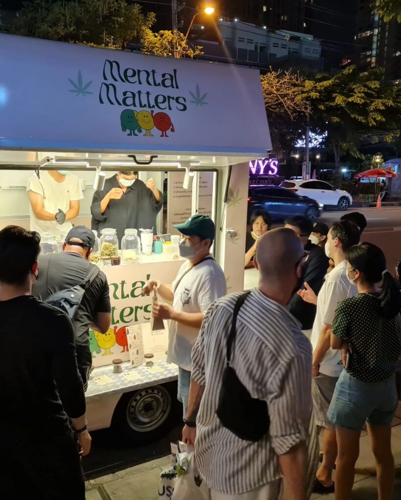 line to buy legal cannabis in thailand