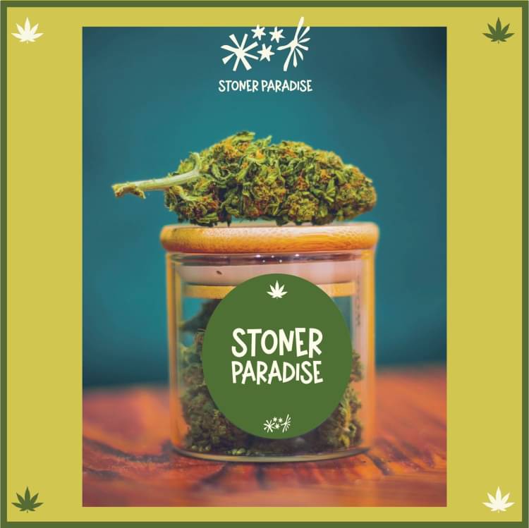 Cannabis buds on a jar