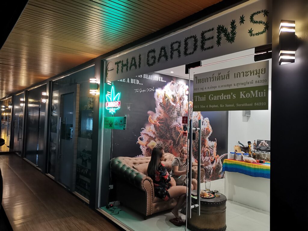 cannabis dispensary storefront in ko samui