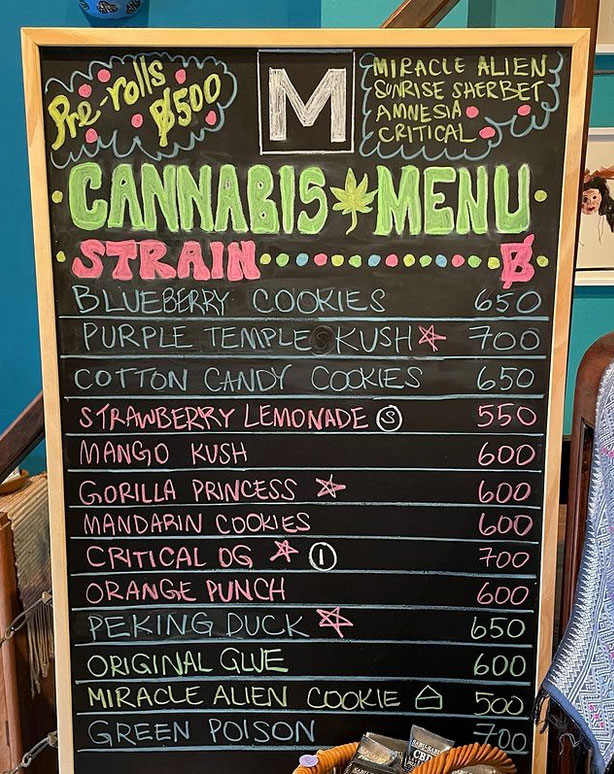 M Studio Cannabis Menu Chiang Mai
