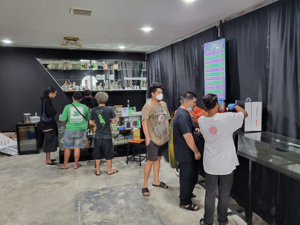 Inside Stoned Monster dispensary in Hat Yai