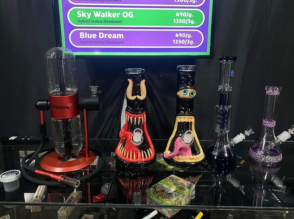bongs on display in hat yai