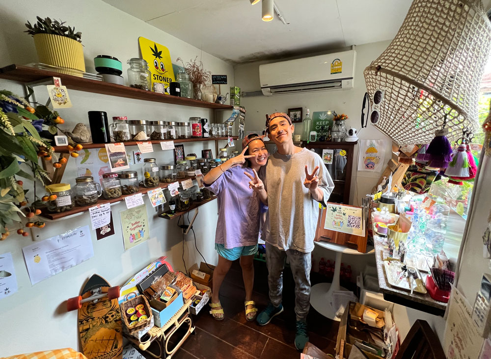 Inside Stoner CNX cannabis dispensary in Chiang Mai