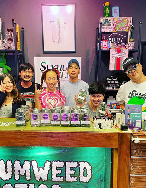 Staff of Sukhumweed weed store in Bangkok