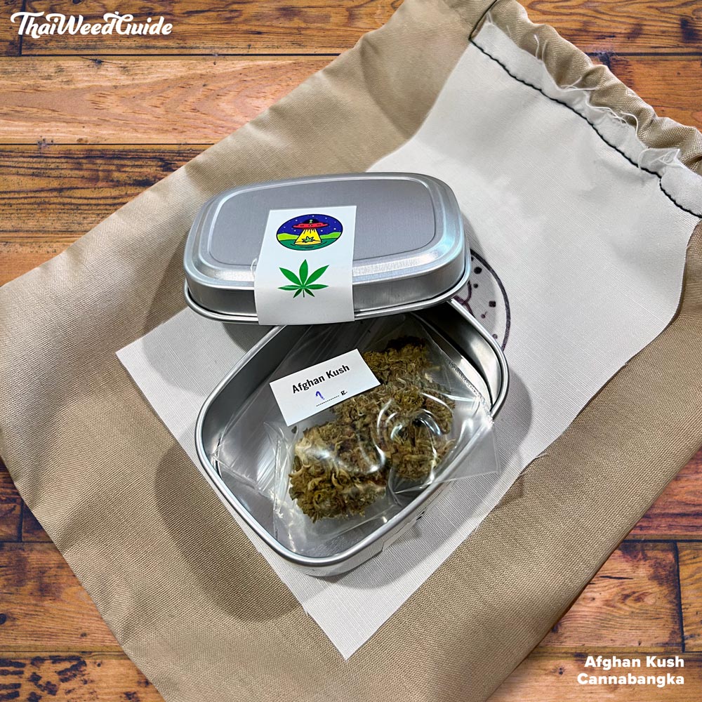 Box with 1 gram Afghan Kush in Thailand