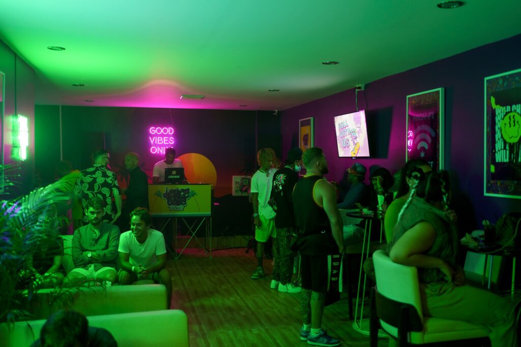 inside Juicy Buds dispensary in Phuket