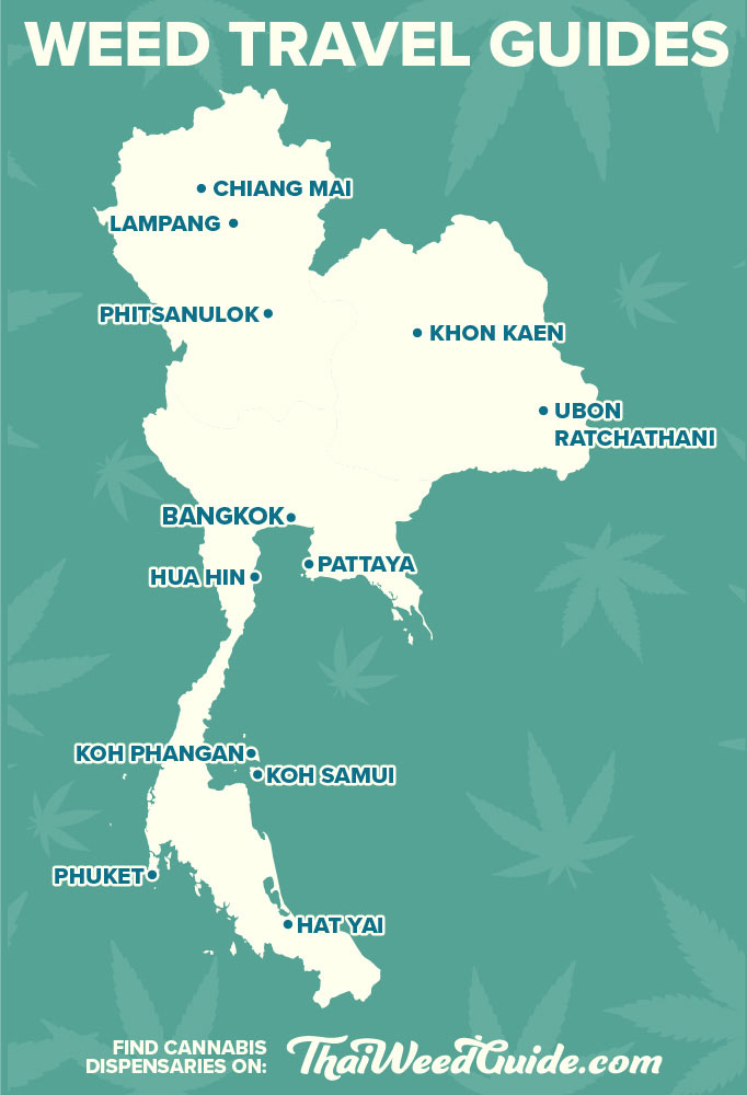 Map of Thailand and Weed Travel Guides