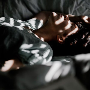 Man suffering from insomnia