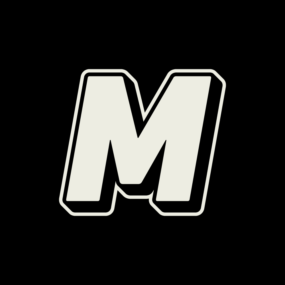 “M” Mongolife Monogram Logo Monogram logo of an M, for the t-shirt store Mongolife.